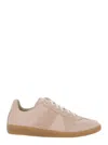 Maison Margiela Replica Suede And Leather Sneakers In Pink