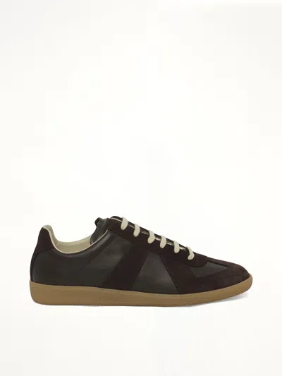 Maison Margiela Replica Leather Sneaker In Brown