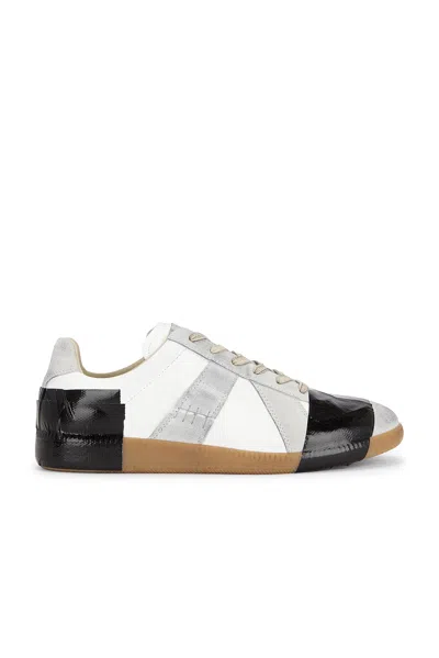 Maison Margiela Multicolor Suede And Leather Replica Sneakers In White