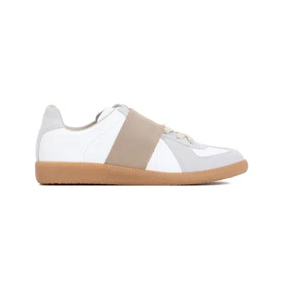 MAISON MARGIELA WHITE REPLICA SNEAKERS WITH ELASTIC BAND FOR WOMEN | SS24 COLLECTION