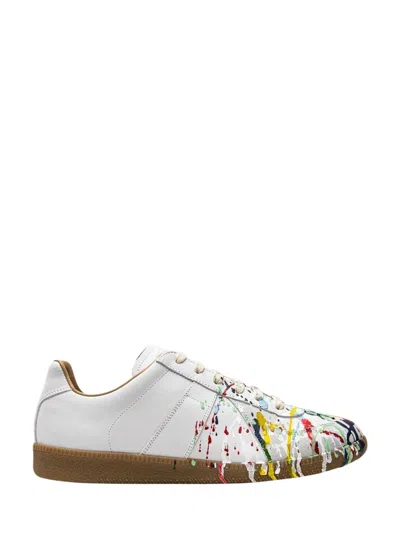 Maison Margiela Replica Sneaker With Patent Leather In White