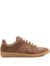 Maison Margiela Brown Suede Panel Low-top Sneakers