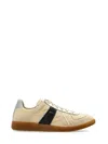 Maison Margiela Replica Leather And Suede-trimmed Twill Sneakers