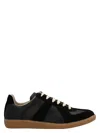 Maison Margiela Replica Suede Leather Gum Sole Sneakers In Black