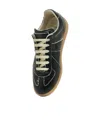 Maison Margiela Replica Sneakers Made Of Shiny Coated Leather In Black