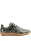 Maison Margiela Replica Sneakers Made Of Shiny Coated Leather In Multi