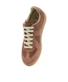 Maison Margiela Brown Suede Panel Low-top Sneakers In Brown