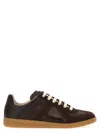 Maison Margiela Men Black Leather And Suede Replica Sneakers