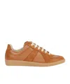 Maison Margiela Margiela Distressed Leather Replica Sneaker Brown In Brown