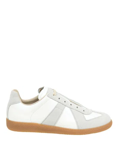 MAISON MARGIELA REPLICA SNEAKERS IN LEATHER AND SUEDE