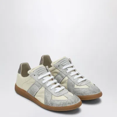 MAISON MARGIELA MAISON MARGIELA  REPLICA SNEAKERS IN LIGHT BEIGE AND GREY