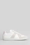 Maison Margiela Replica Sneakers In White Suede And Leather