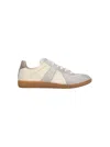 Maison Margiela Sneakers In Beige With Front Lace-up Fastening In Neutrals