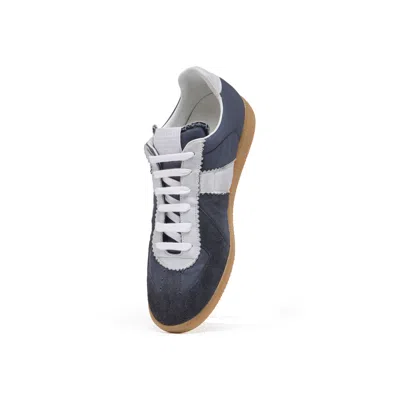 Maison Margiela Replica Sneakers Man Dark Indigo And White In Blue
