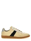Maison Margiela Replica Leather And Suede-trimmed Twill Sneakers In Multicolor