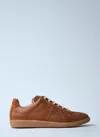 Maison Margiela Margiela Distressed Leather Replica Sneaker Brown In Orange