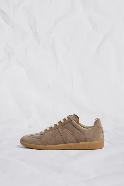 Maison Margiela Replica Sneakers Suede Man Taupe In Brown