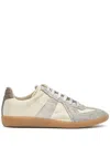 Maison Margiela Sneakers In Beige With Front Lace-up Fastening In Beige