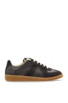 Maison Margiela Replica Brown Low Top Sneakers In Suede And Leather Woman In Brown