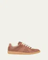 Maison Margiela Replica Suede & Leather Sneakers In Brown
