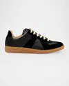 Maison Margiela Replica Suede & Leather Sneakers In White