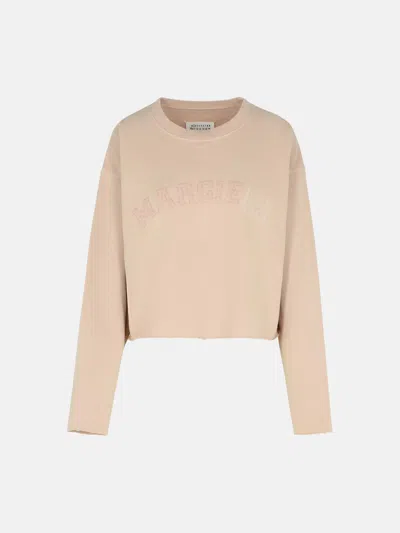Maison Margiela Reverse' Cotton Sweatshirt Nude