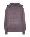 Maison Margiela Reverse-logo Cotton Hoodie In Purple