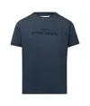 Maison Margiela Reverse Logo Detailed Crewneck T In Blue