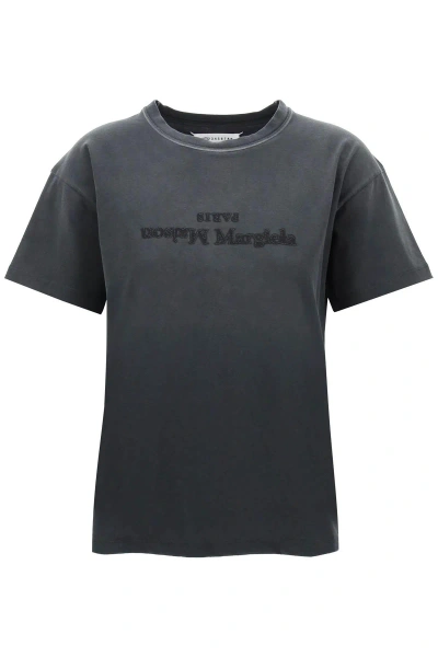 Maison Margiela "reverse Logo Embroidered T-shirt With In Mixed Colours