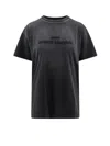 Maison Margiela Logo T-shirt Gray In Washed Black