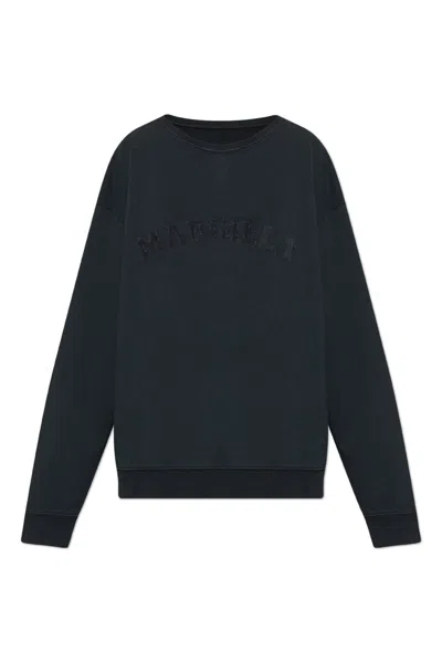 Maison Margiela Logo-embroidered Sweatshirt In Black
