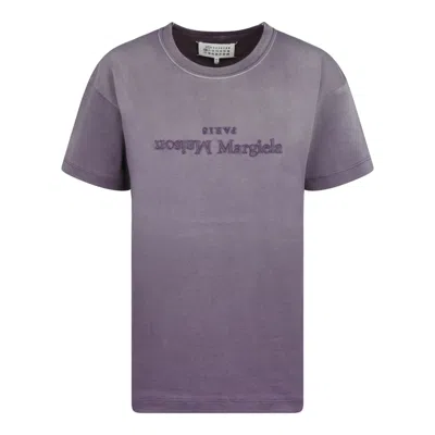 Maison Margiela Reverse Logo T-shirt In Purple