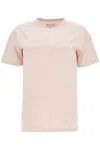 Maison Margiela Reverse Logo T Shirt With In Buff (pink)