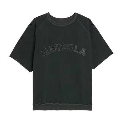 Pre-owned Maison Margiela Reverse Side Fleece T-shirt 'washed Black' | Blue | Men's Size S