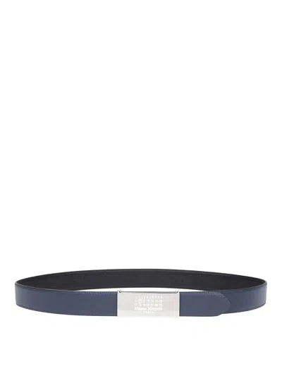 Maison Margiela Reversible Blue/black Leather Belt