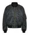 Maison Margiela Nylon Blend Bomber Jacket With Polyester Lining In Black