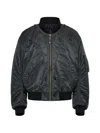 Maison Margiela Nylon Blend Bomber Jacket With Polyester Lining In Animal Print