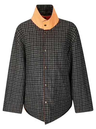Maison Margiela Reversible Cropped Jacket With Oversized Fit In Multi
