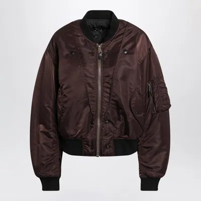Maison Margiela Reversible Ma-1 Bomber Jacket In Brown
