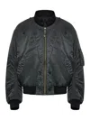 Maison Margiela Nylon Blend Bomber Jacket With Polyester Lining In Grey