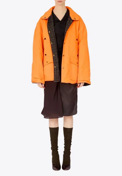 Maison Margiela Reversible Oversized Jacket In Multi