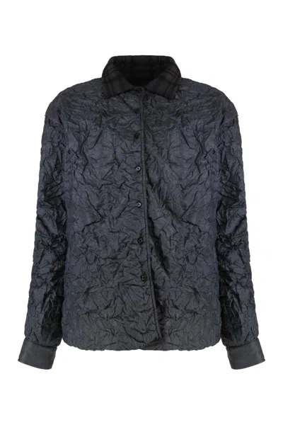 Maison Margiela Reversible Padded Jacket In Blue