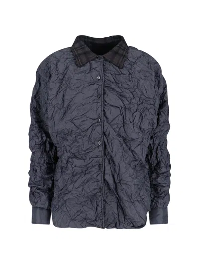 Maison Margiela Reversible Quilted Jacket In Blue