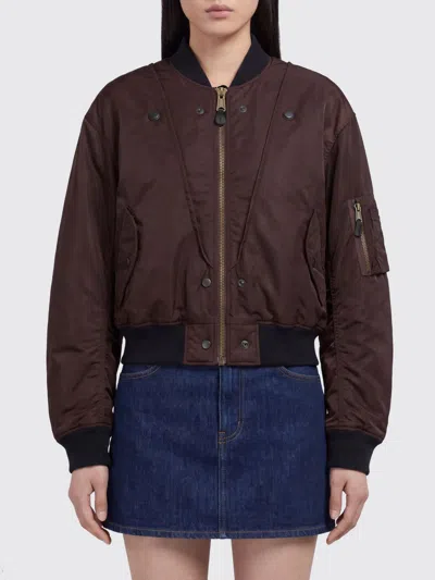 Maison Margiela Reversible Polyamide Bomber Jacket In Brown