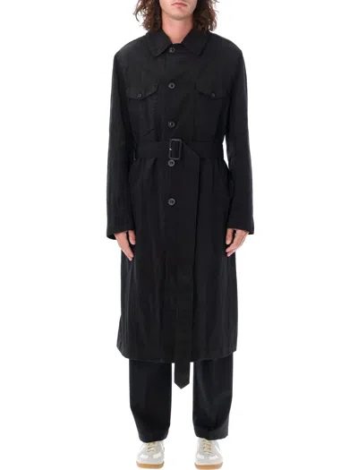 Maison Margiela Reversible Trench In Black