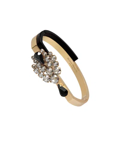 Maison Margiela Rhinestone Inlaid Bracelet In Yellow