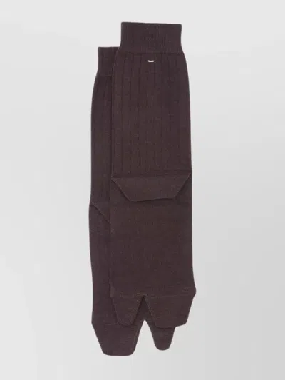 Maison Margiela Ribbed Ankle Length Toe Separation Hosiery