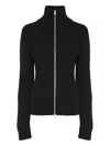 Maison Margiela Full-zip Wool Ribbed Cardigan Clothing In Black