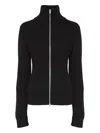 Maison Margiela Full-zip Wool Ribbed Cardigan Clothing In Black