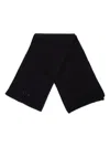 Maison Margiela Ribbed Cashmere Scarf In Black